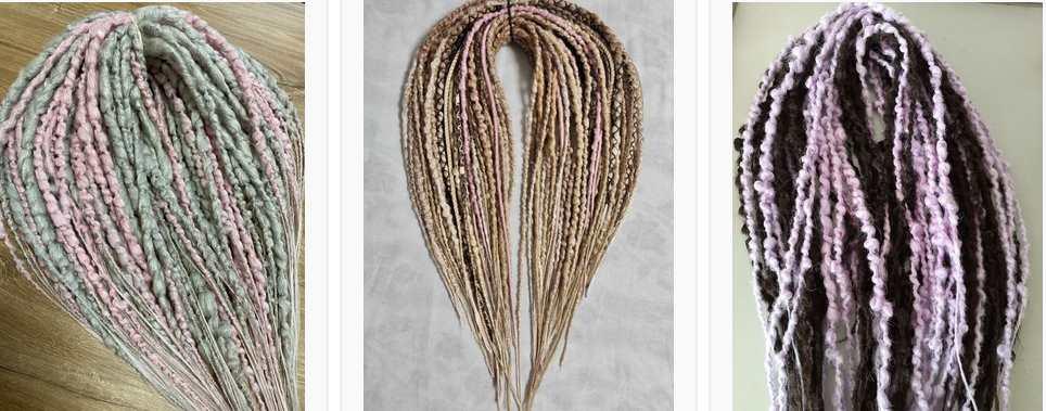 [Top Dreads] Grape Dreadlocks. Фактурные дреды без крючка