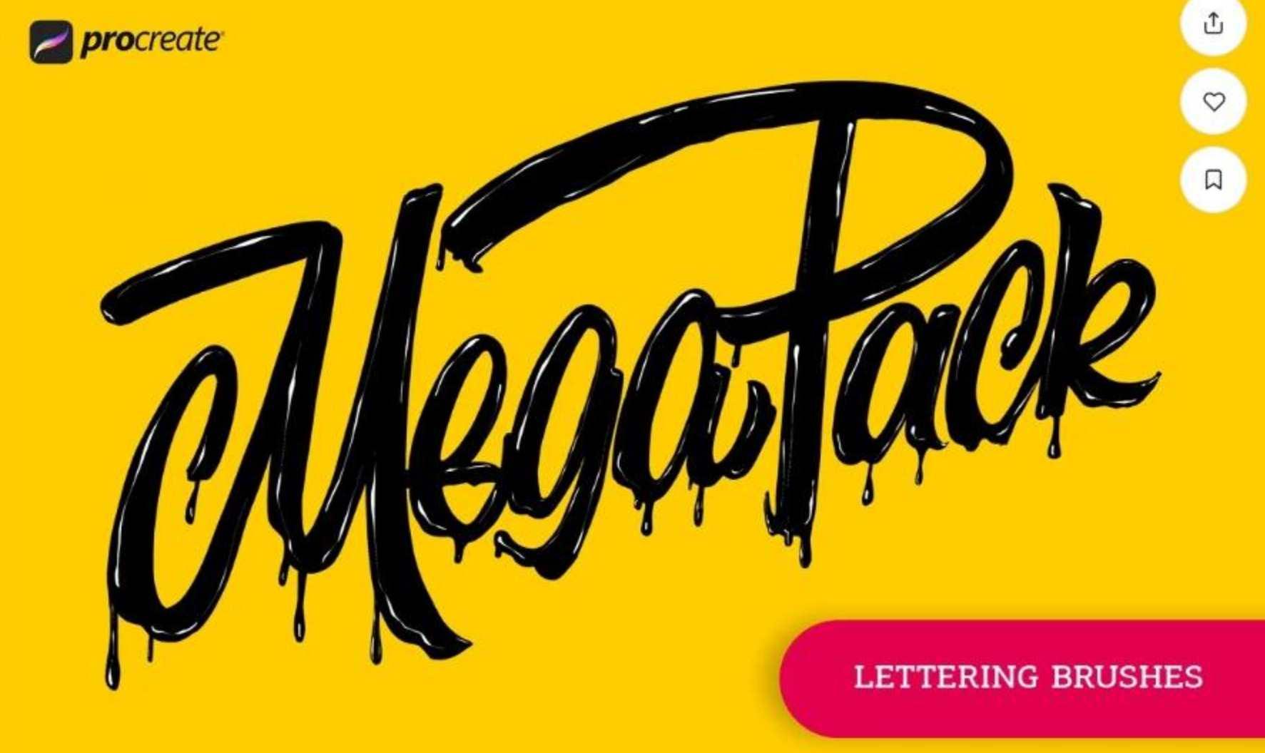 Огромный Мегапакет кистей для леттеринга и каллиграфии в Procreate / MegaPack for lettering Procreate (Loysa)