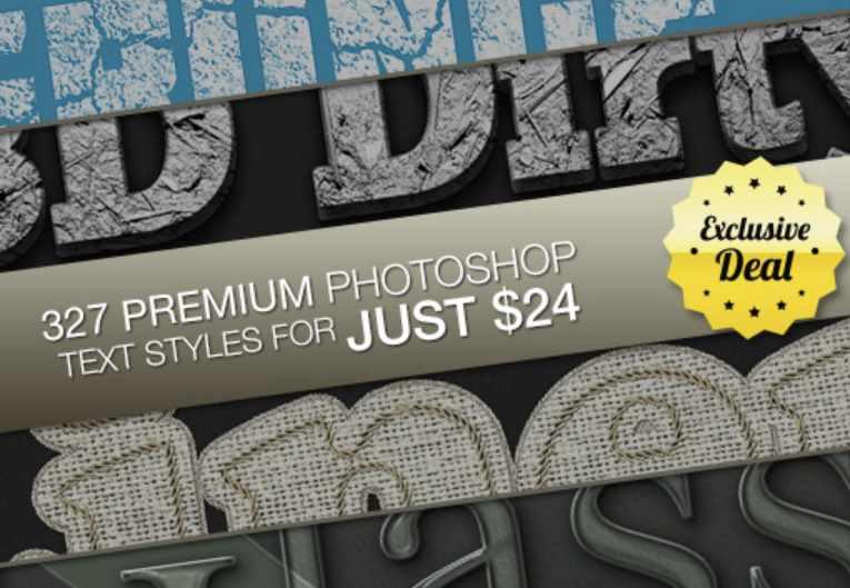 [inkydeals] 327 текстовых стилей для Photoshop