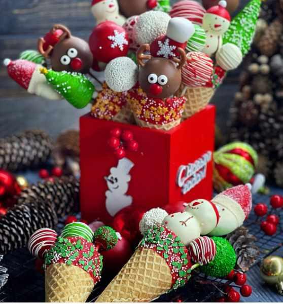 Видеоуроки по пирожному картошка: фигурки, мандарины, шишки, снежок, свечи (gift_cookies)