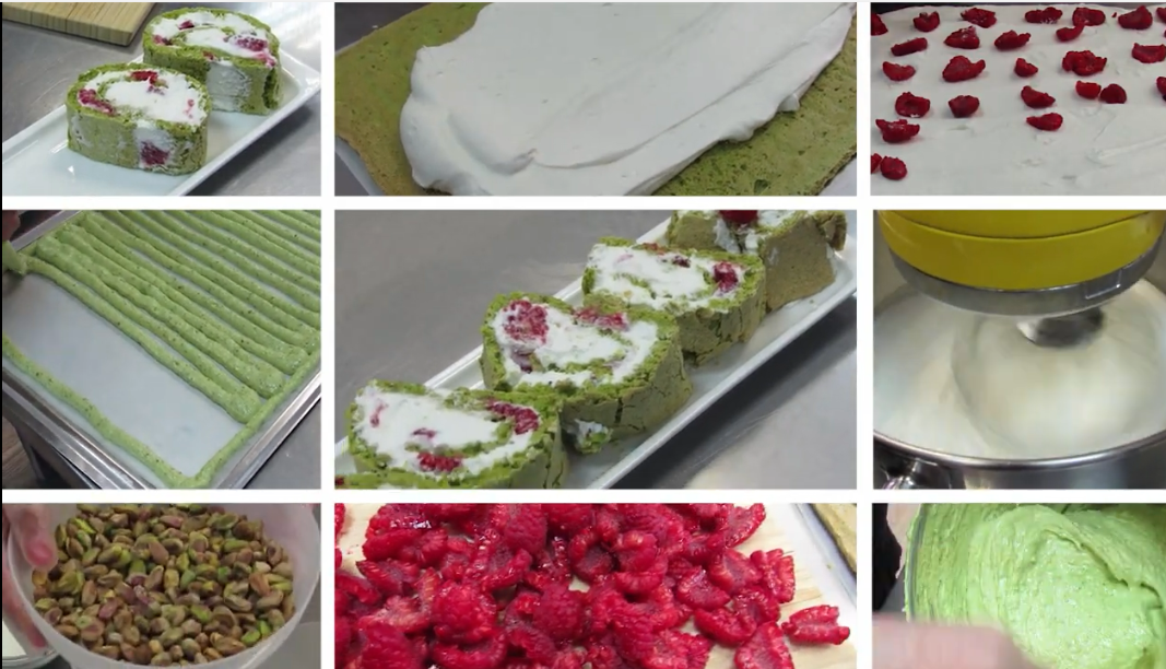 [mariasettemila] Фисташковый рулет с малиной (Мария Костылева)