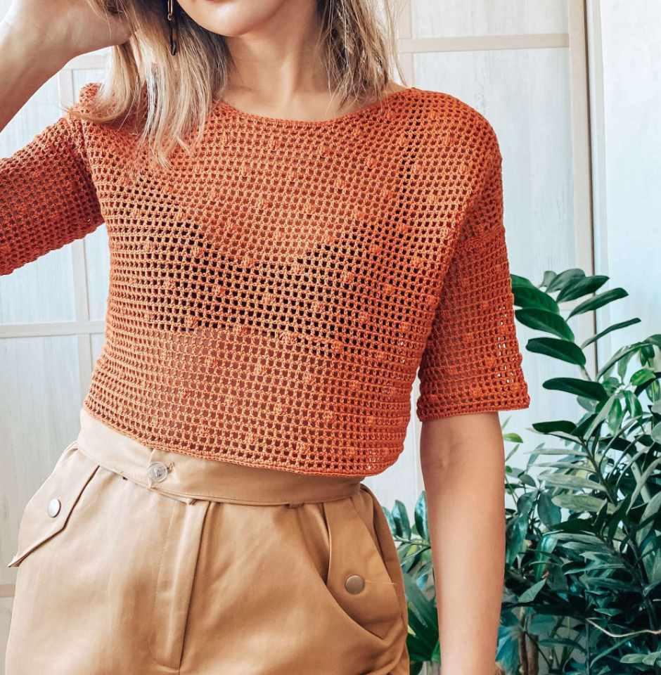 Топ с рукавами (mary.knitting)