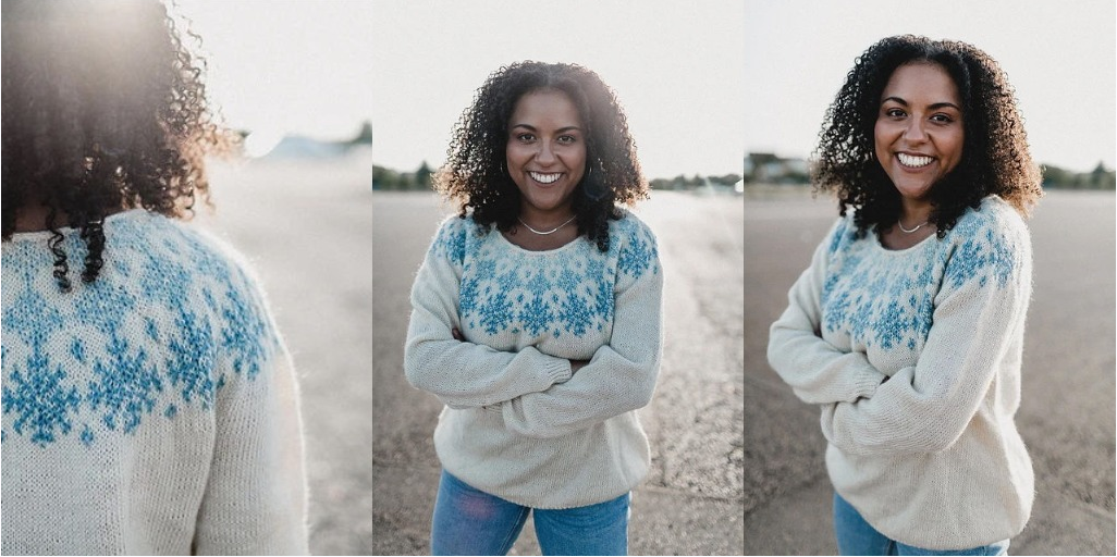 [Вяжи.ру] Пуловер с круглой кокеткой When snow falls (Верена Кёрс)