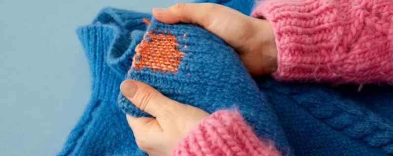 [domestika] Видимая починка: ремонт цветного трикотажа (Эллен Сэвилл)