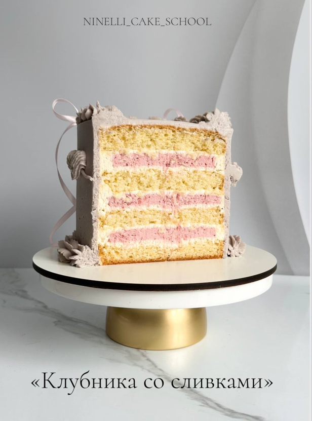 [Ninelli Cake School] Клубника со сливками (Нина Рыжакова)