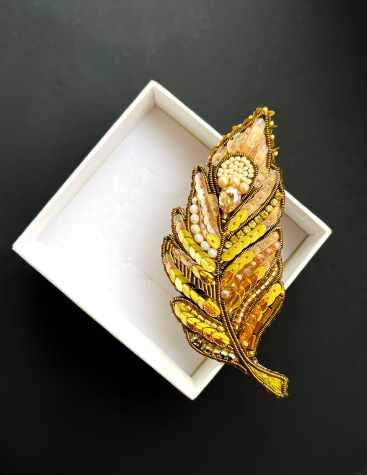 [vashabrosh] Видео мастер класс по броши Перышко (Светлана Игнатьева)