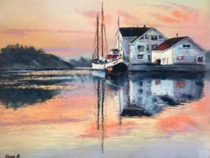 Закатный пейзаж (Марина Юкиш)