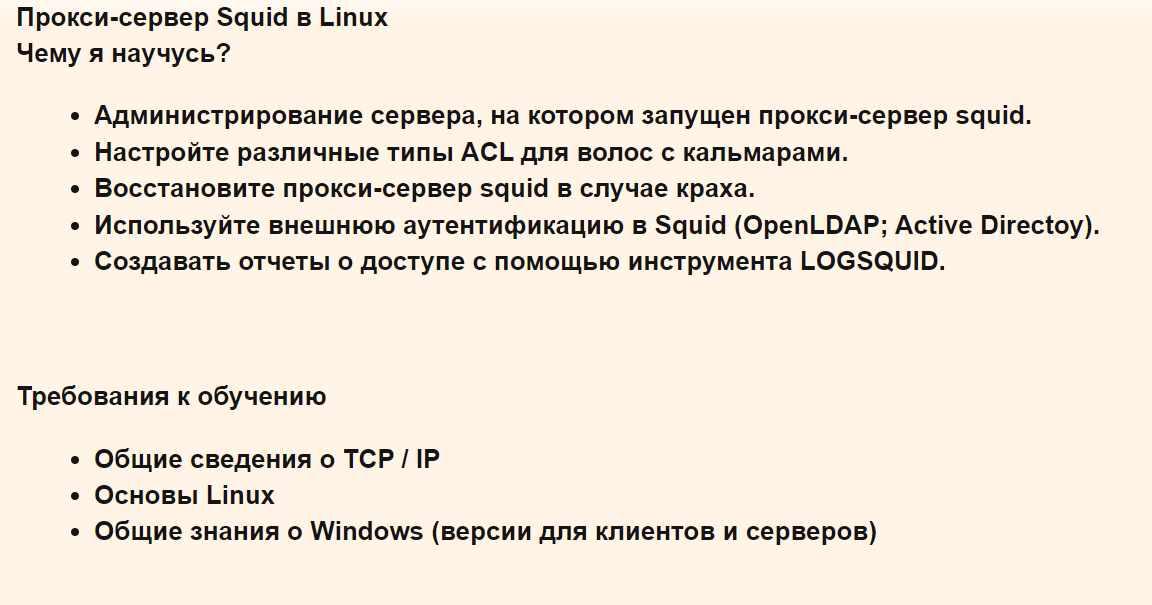 [Udemy] Прокси сервер Squid в Linux, фото 1 из 1.