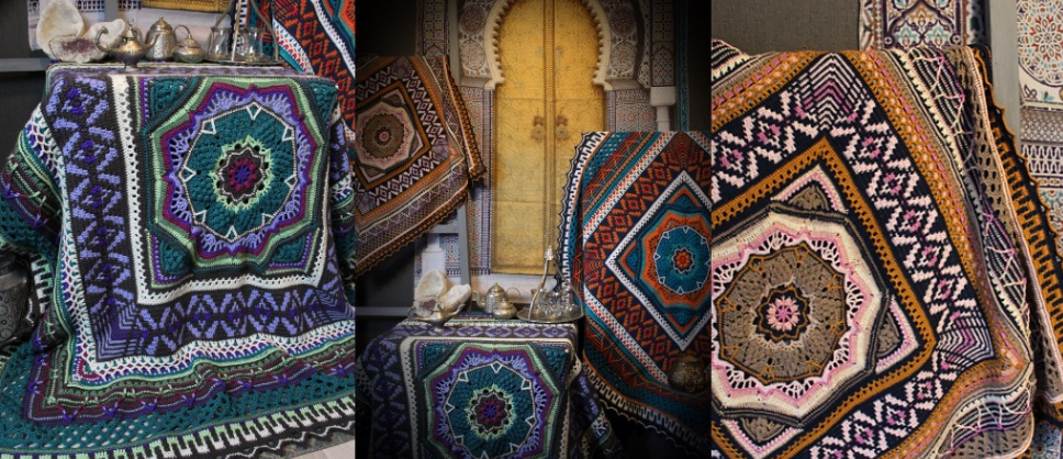 [Вяжи.ру] Вязаный крючком плед The Spice Market (Mark Roseboom)