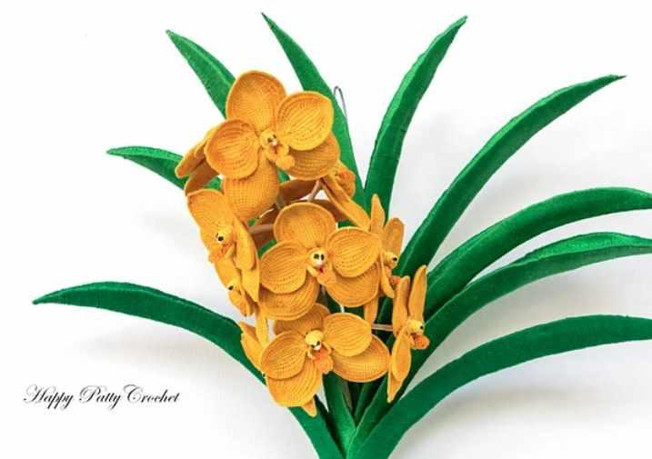 Ascocenda Orchid Flower/Цветок орхидеи Аскоценда (HappyPattyCrochet)
