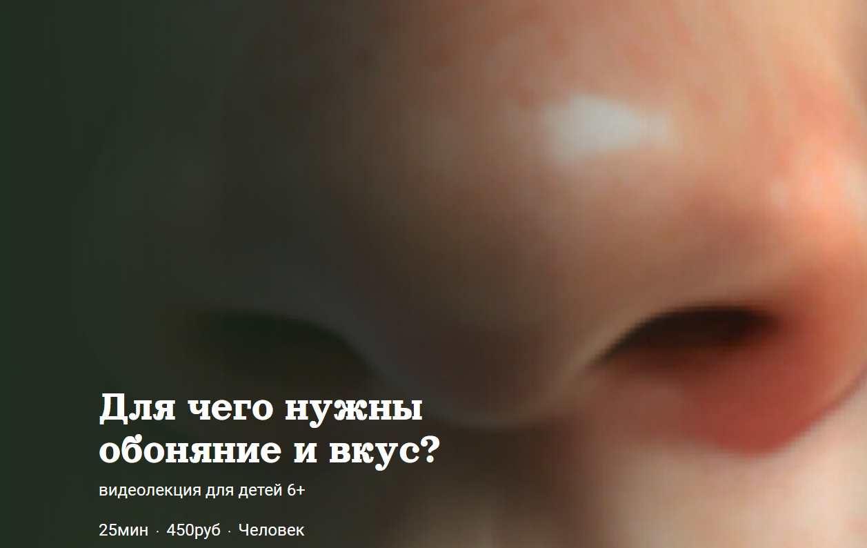 [Детский лекторий] Для чего нужны обоняние и вкус? (Александр Толмачев)