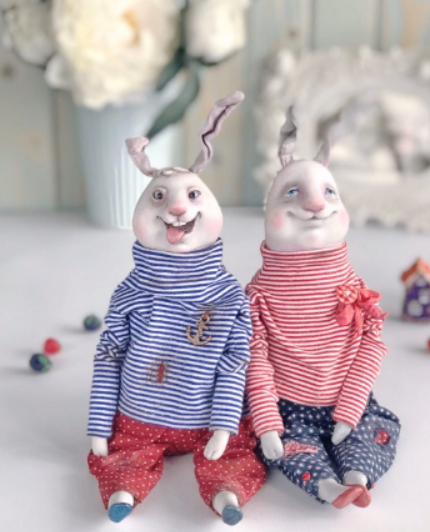 Онлайн МК "Кролик Пётр и Федор" (Татьяна Симукова)