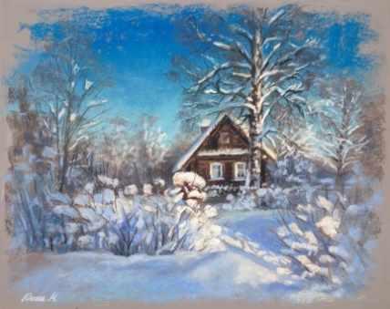 Солнечный зимний пейзаж (Марина Юкиш)