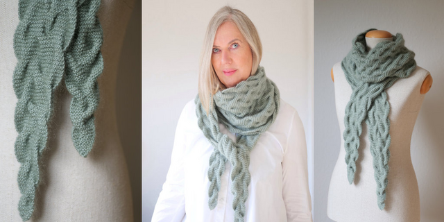 [Вяжи.ру.] Шаль платочной вязкой Rabea (Chris Berlin)