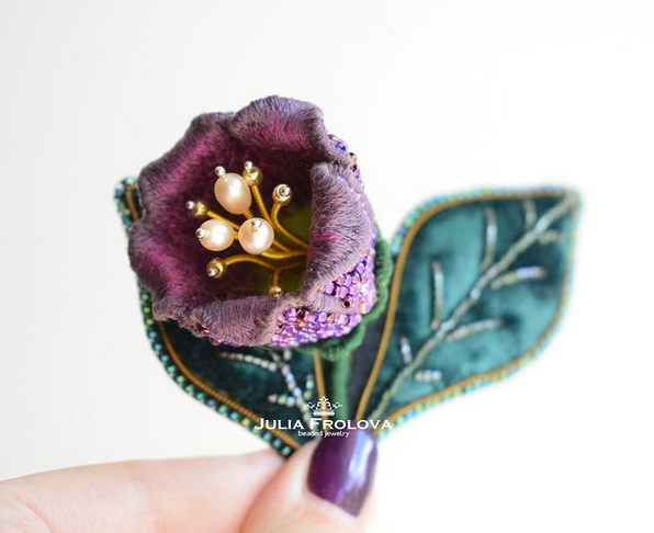 Мастер-класс по броши "Белладонна." ( Юлия Фролова )