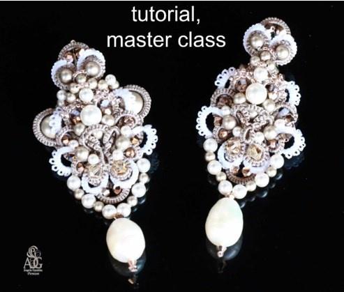 [Фриволите] серьги "Платина"(Ангела Гамбка, AngelaG)