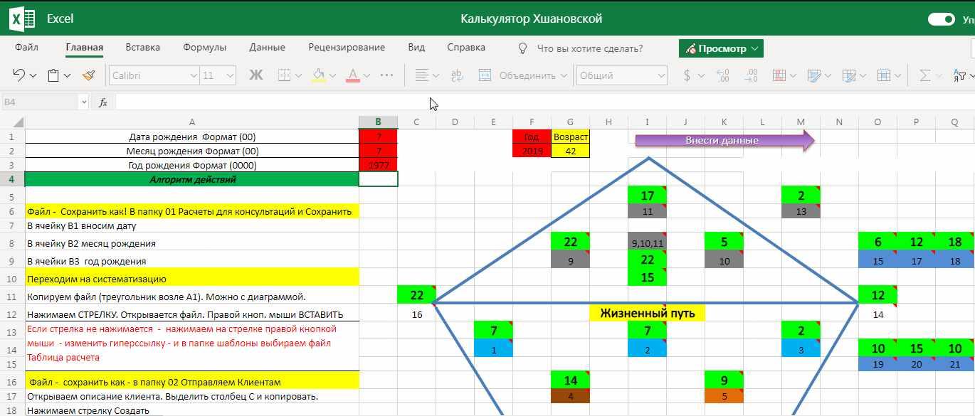 Калькулятор Хшановской + совместимость (Елена Благодар), фото 1 из 1.