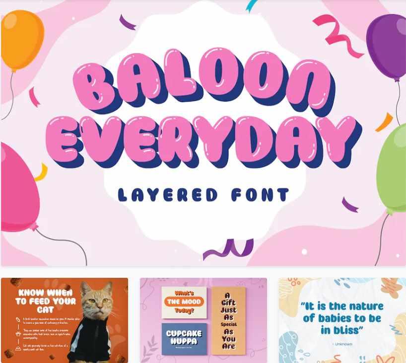 [Envato Market] Воздушный шар каждый день - многослойный шрифт