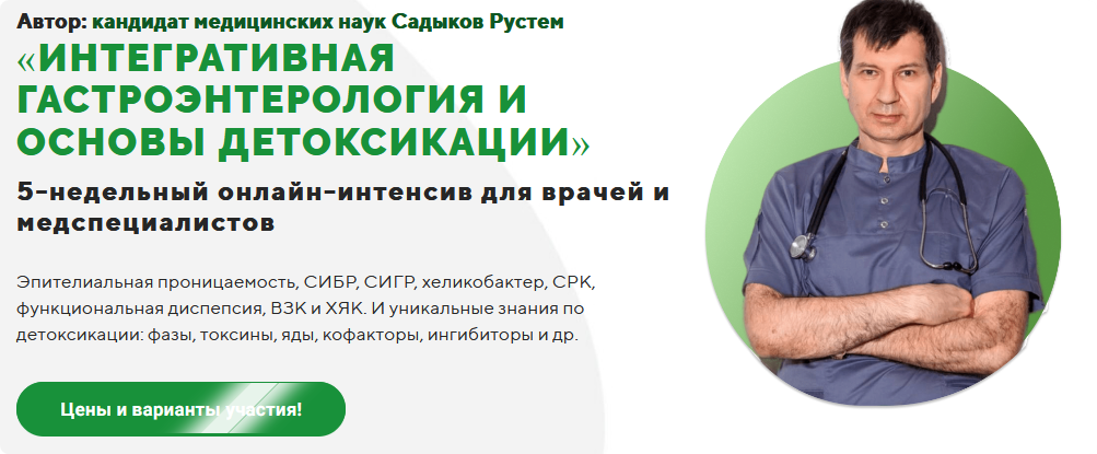 Интегративная гастроэнтерология и основы детоксикации. Пакет Стандарт (Рустем Садыков)