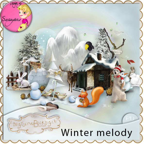 Новогодняя фотокнига. Winter melody (Digiscrapbooking)