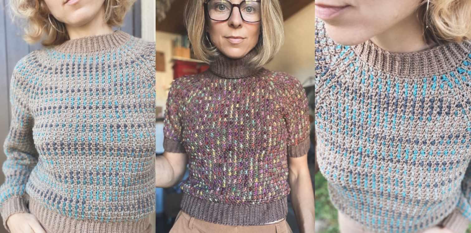 [Вяжи.ру] Пуловер реглан крючком Kaamos (Elina Vaananen)