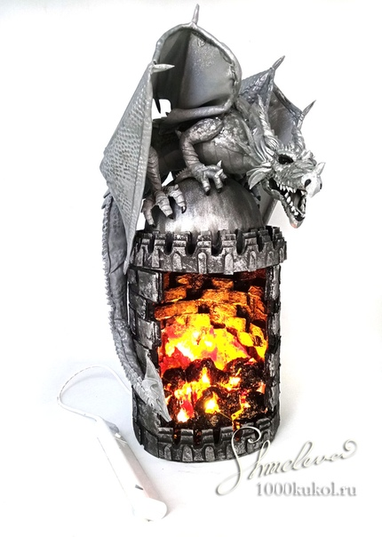 МК "Дракон на башне". Светильник (Татьяна Шмелёва)