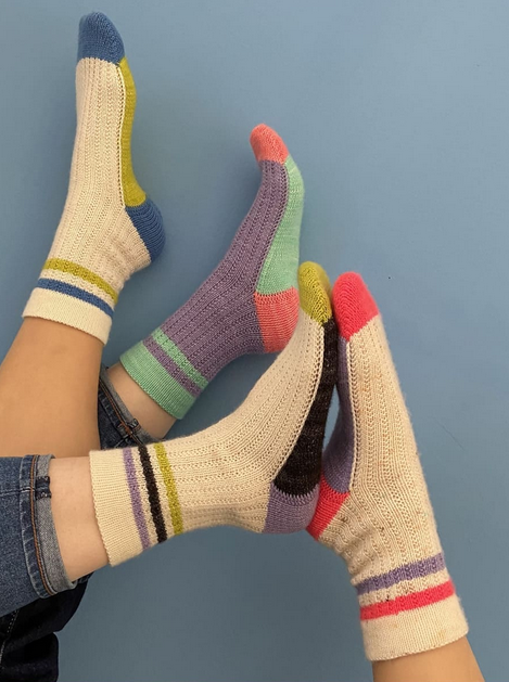 [Вяжи.ру] Вязаные от пятки носки Wimbledon (Rebekka Mauser, Ребекка Маузер)