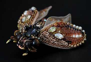 Мастер-класс Брошь Цикада (Валентина Тельпиз)