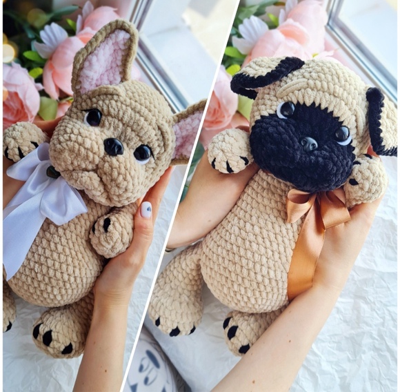 [teddy_knitted] Бульдог и Мопс (Дарья Киселёва)