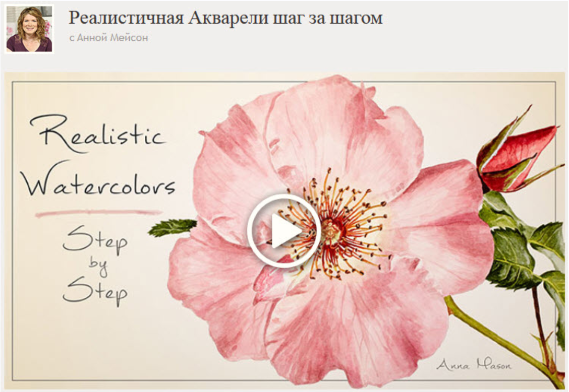 Реалистичные акварели. Ботаника (Анна Мейсон)