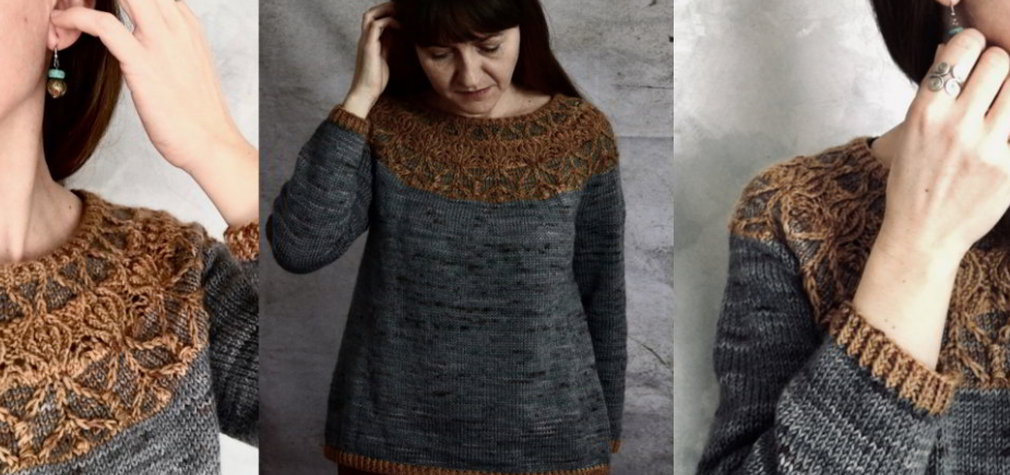 [Вяжи.ру] Пуловер с кокеткой Barocco (Стелла Эгиди), фото 1 из 1.