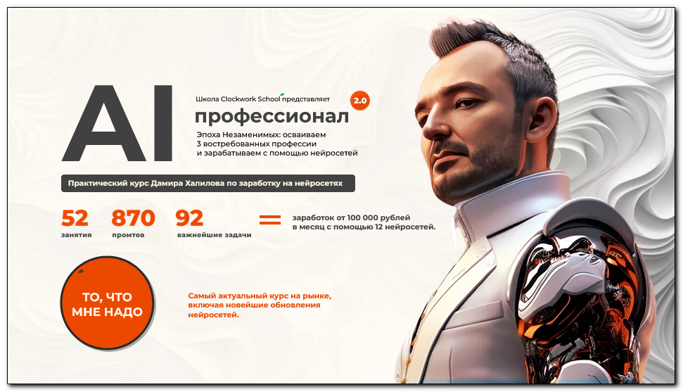 AI-профессионал 2.0. Пакет Стандарт (Дамир Халилов)