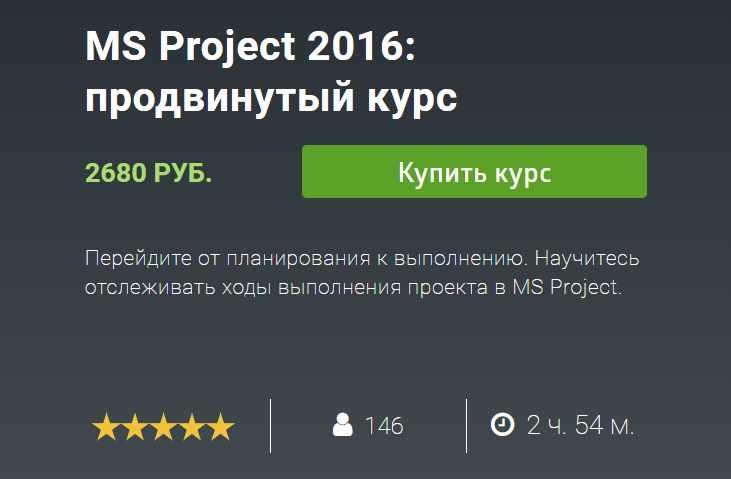 MS Project 2016: продвинутый курс (Екатерина Нечипоренко)