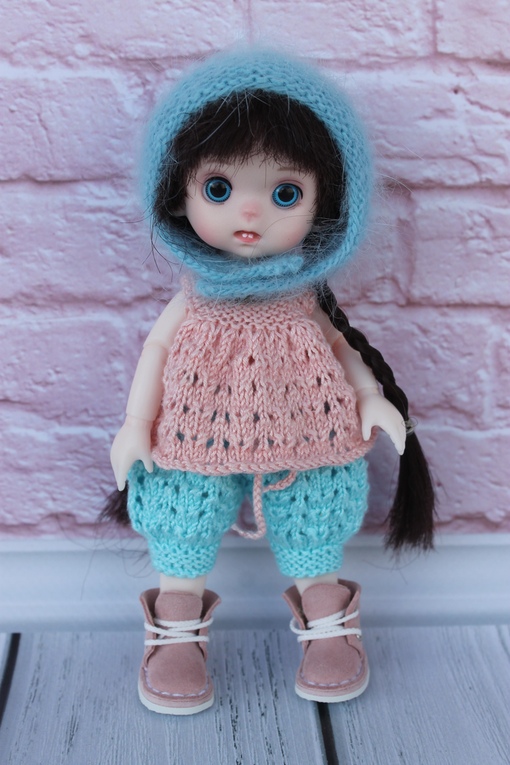 Семицветик кремово-бирюзовый на Баболи, 16 см (Марина Кащенкова), фото 1 из 1.