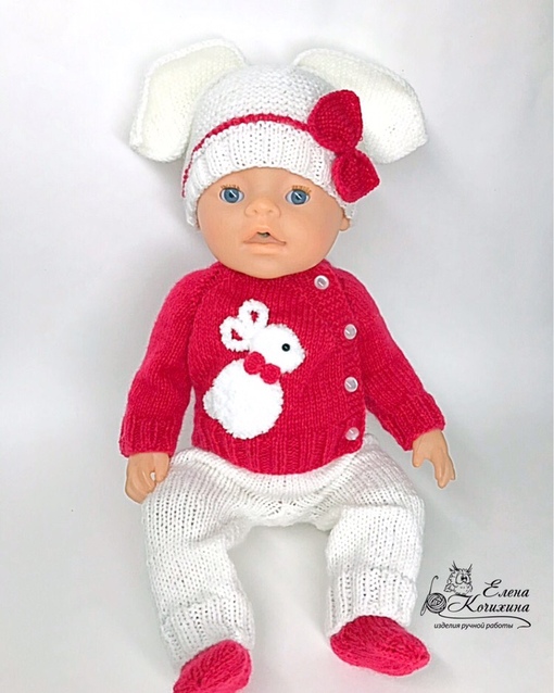 Костюмчик Зайка для куклы беби бон 43 см (Елена Кочихина)