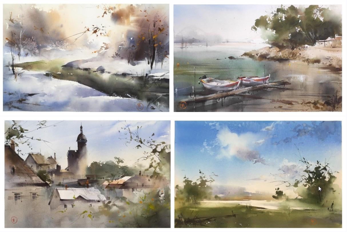 [Enterclass] Марафон "Воздух и пространство в акварели" (Илья Ибряев)