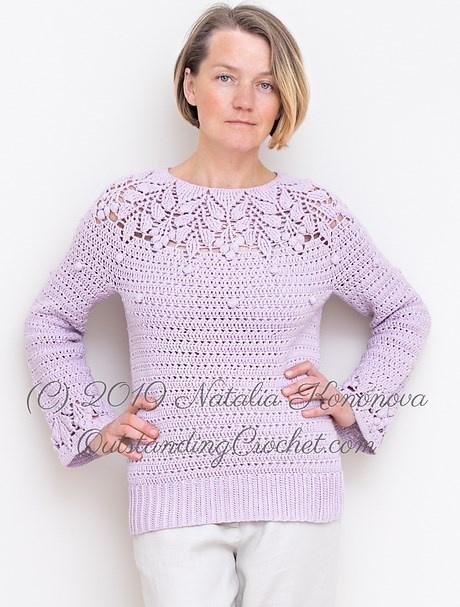 Топ/Свитер Berries Yoke (Наталья Кононова)  перевод