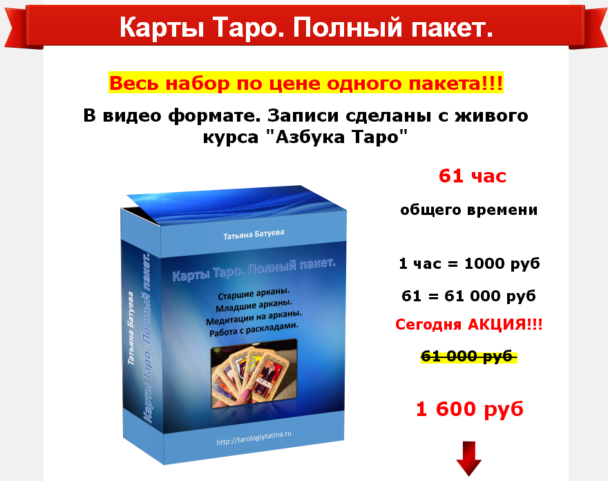 Карты Таро. Полный пакет (Татина)