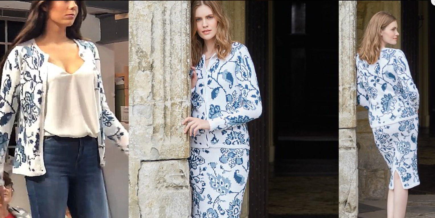 [Вяжи.ру] Вязаный костюм спицами Delft