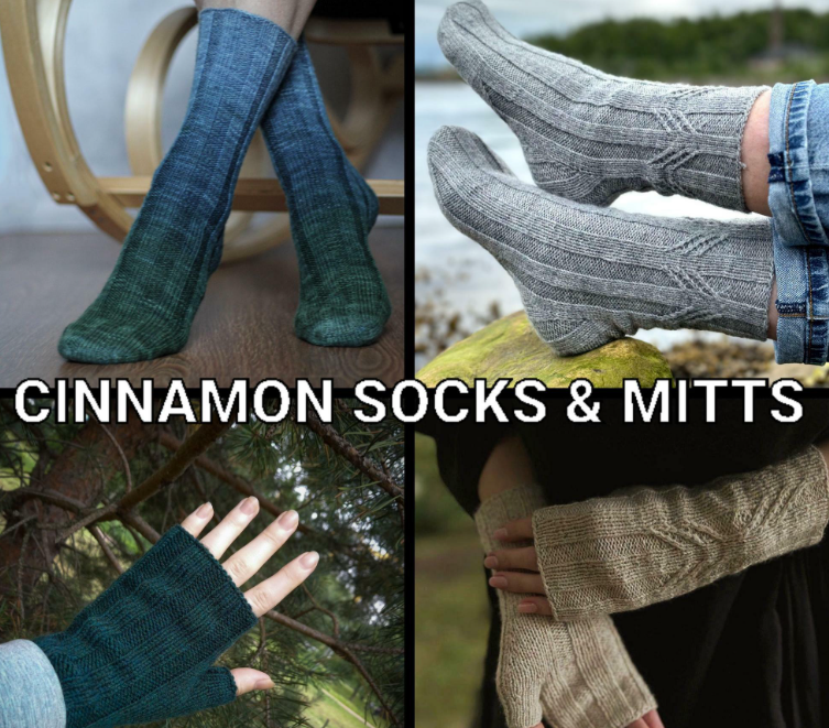 Комбо описаний Cinnamon Socks & Mitts (Анна Абелит)