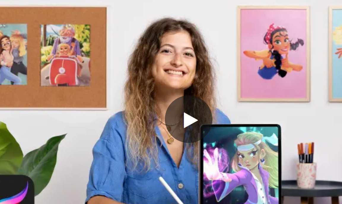 [Domestika] Дизайн женского мультяшного персонажа в Procreate / Female Cartoon Character Design with Procreate (Isabella Agosti), фото 1 из 1.