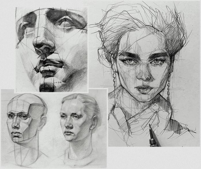 Курс по карандашному рисунку "Анатомия лица". Пакет Минимальный (Ольга Базанова)