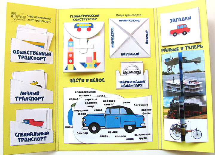 [Lapbook] Шаблон лэпбука Транспорт (Татьяна Пироженко)