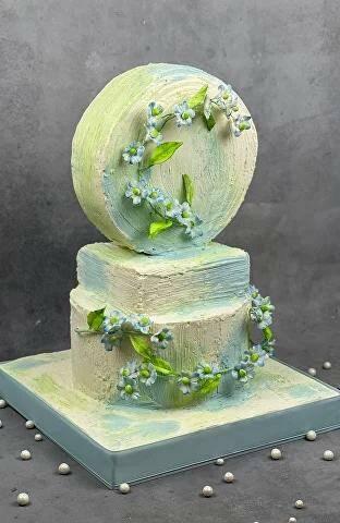 [Gala.cake.couture] Свадебный Торт С Перевёрнутым Ярусом (Галина Егиазарян)