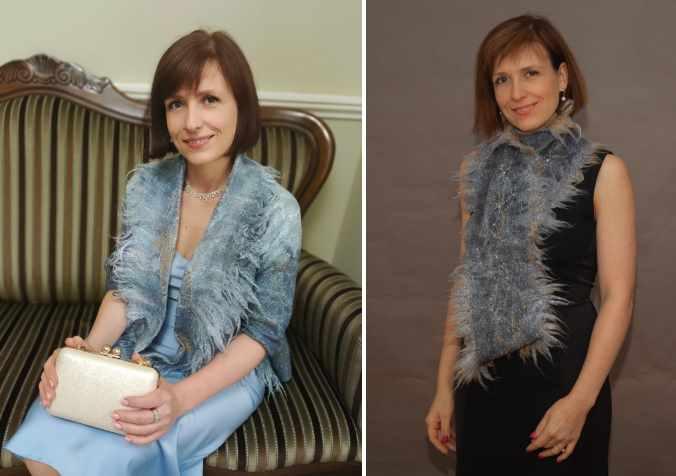 Шарф-боа Новогодний (Катя Ветрова)