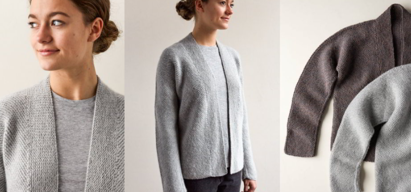 [Вяжи.ру] Кардиган платочной вязкой Incline Decline