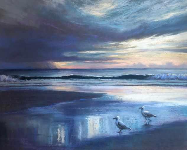 [Школа Пастели Soshnikova School] Закат. Отражения