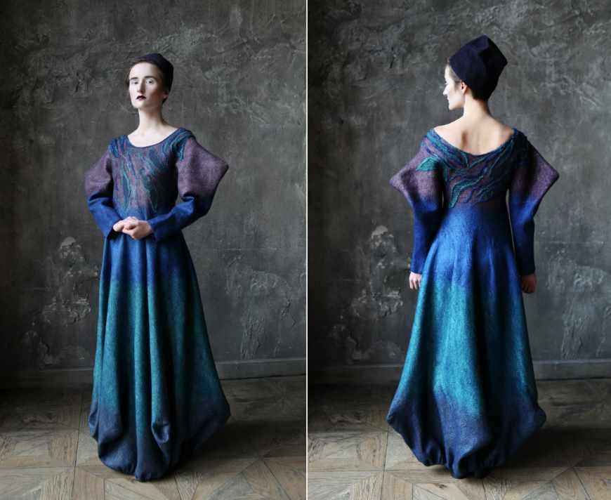 Сложное платье в технике плетения (Алена Селезнева)