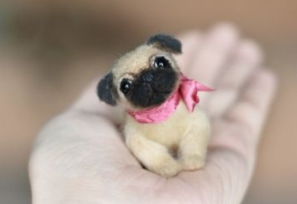 [TashasToys] Игрушка крючком Маленький мопс, мини мопс (Наташа Ковалева)