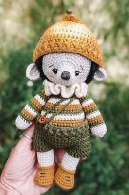 Схема вязания игрушки крючком Ежик (Olesya Baygacheva)